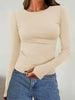 Women's Long-Sleeved Round-Neck Top for Fall & Winter – Vivienne