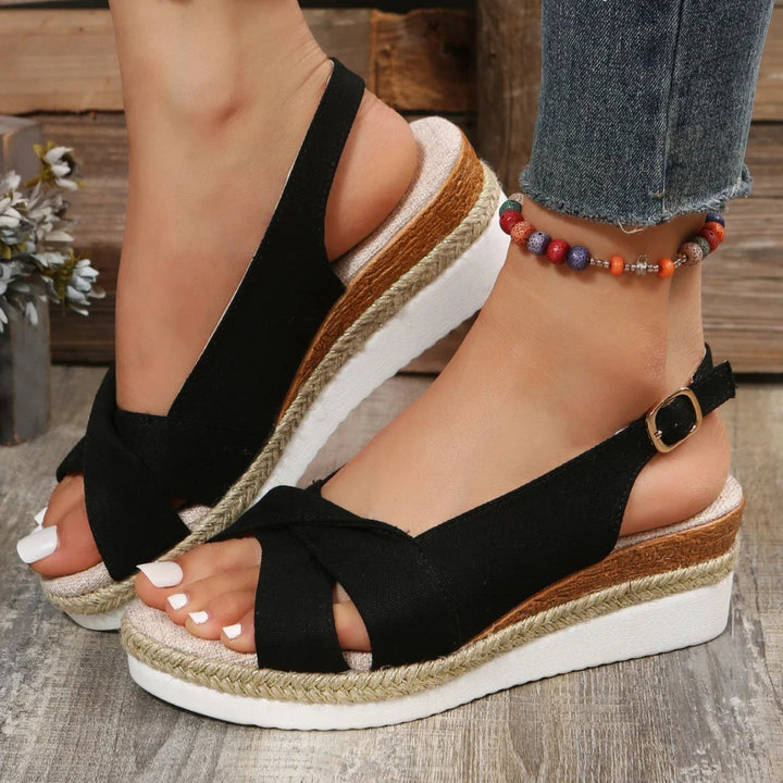 Women's Open-Toe Wedge Sandals – Summer Comfort