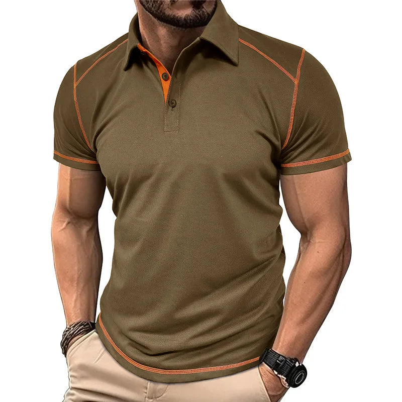 Men's Color-Block Polo Shirt