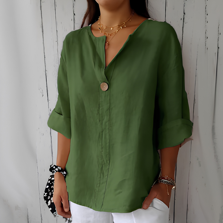 Women’s V-Neck Long Sleeve Top