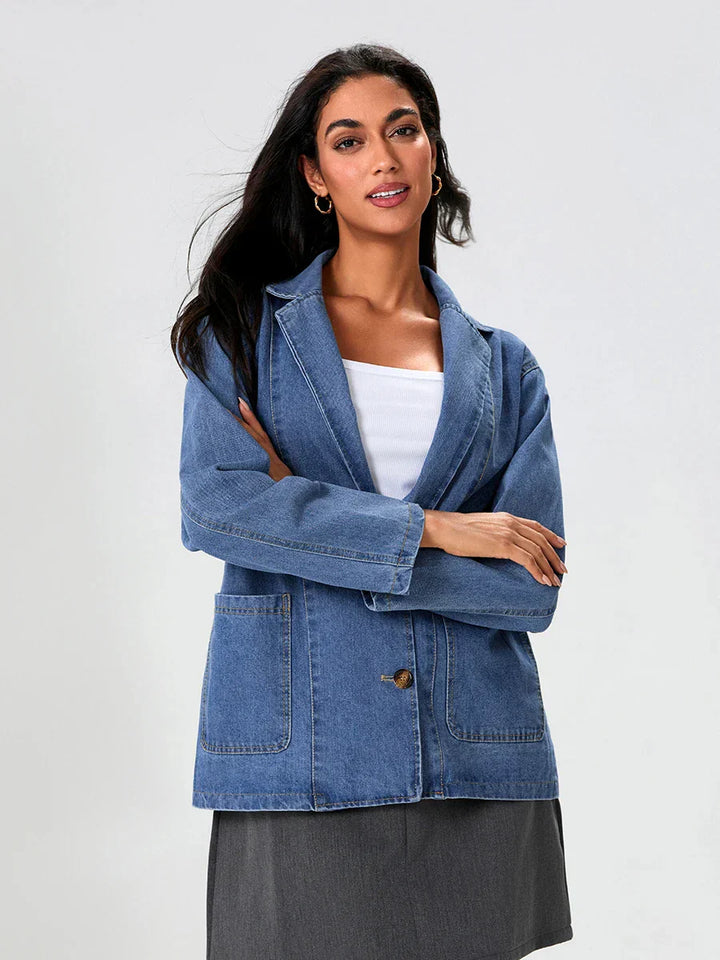 Denim Blazer with Classic Fit