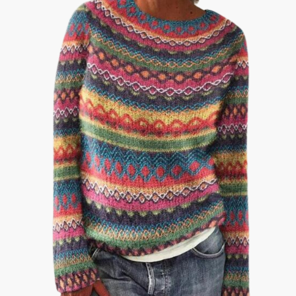 Women’s Knit Sweater with Round Neck