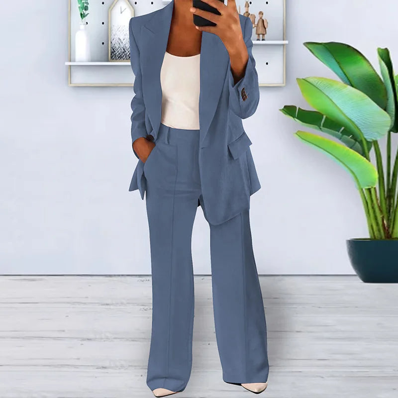 Women’s Pantsuit with Wide-Leg Trousers