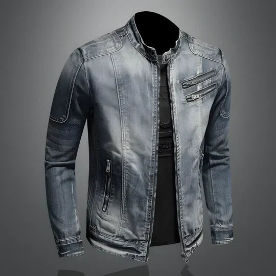 Retro Denim Jacket for Men Timeless Ruggedness Meets Everyday Comfort