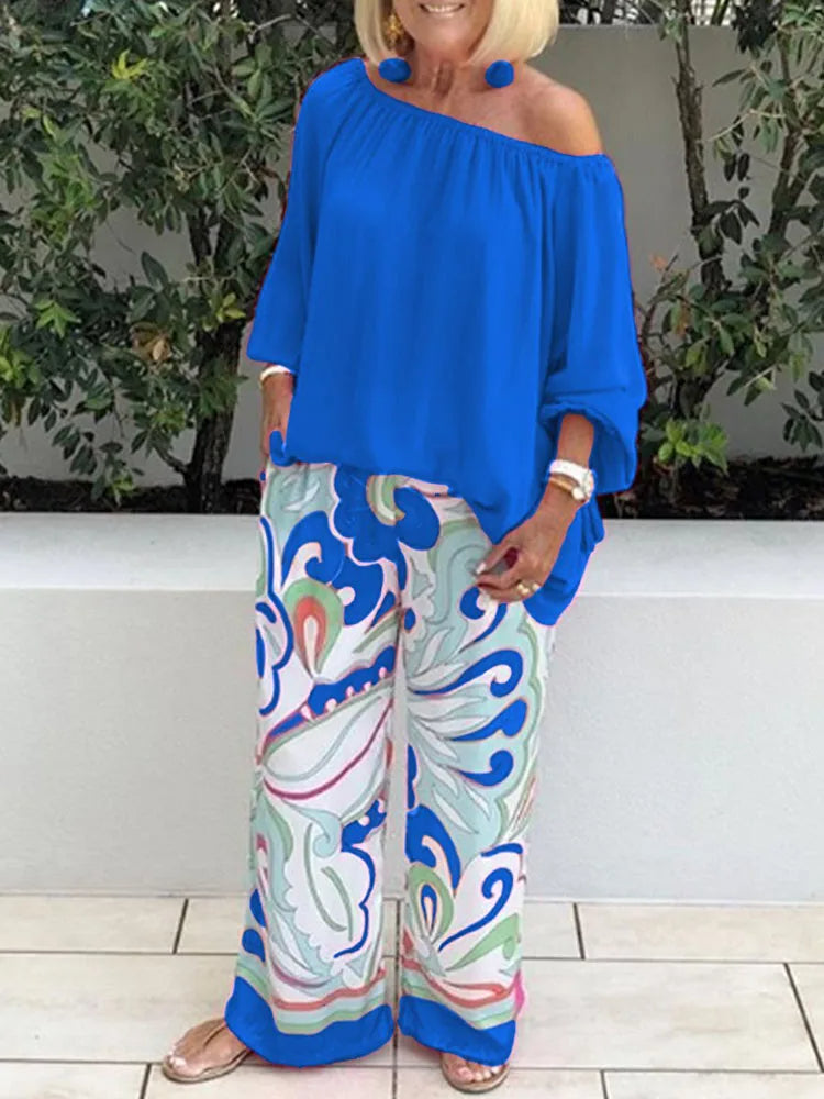 Stylish Off-Shoulder Two-Piece Set
