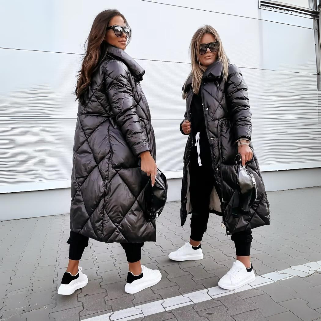 Elora Women's Long Down-Filled Winter Coat - Windproof & Water-Repellent