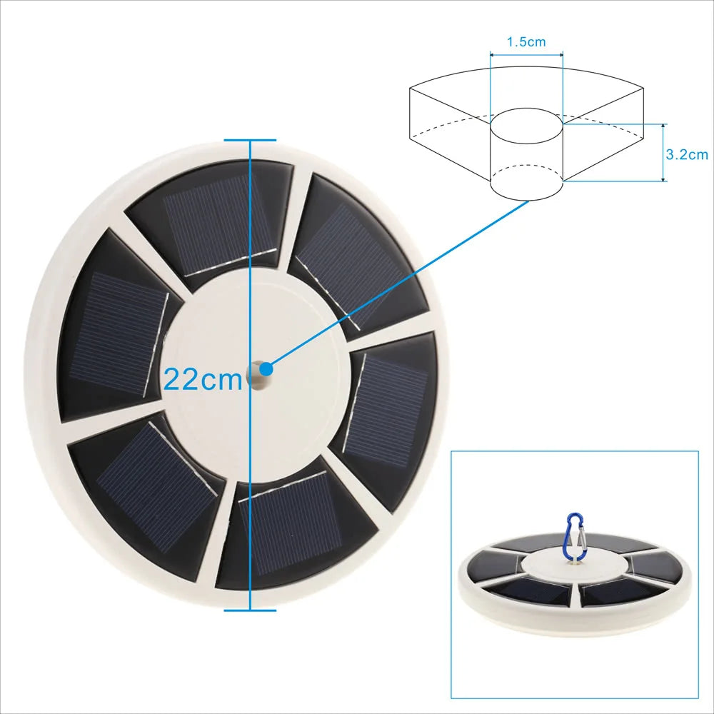 26 LEDs Solar Powered Flagpole Light