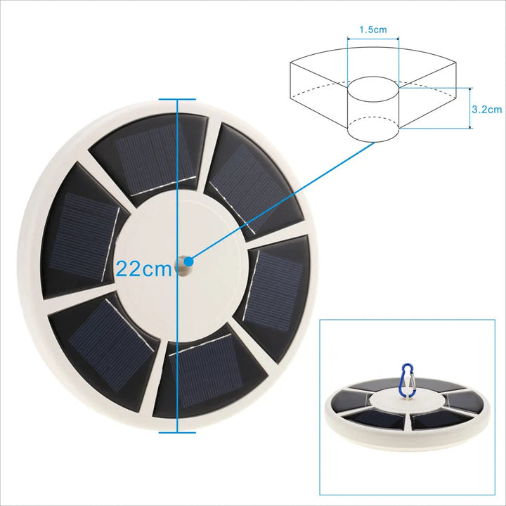 26 LEDs Solar Powered Flagpole Light