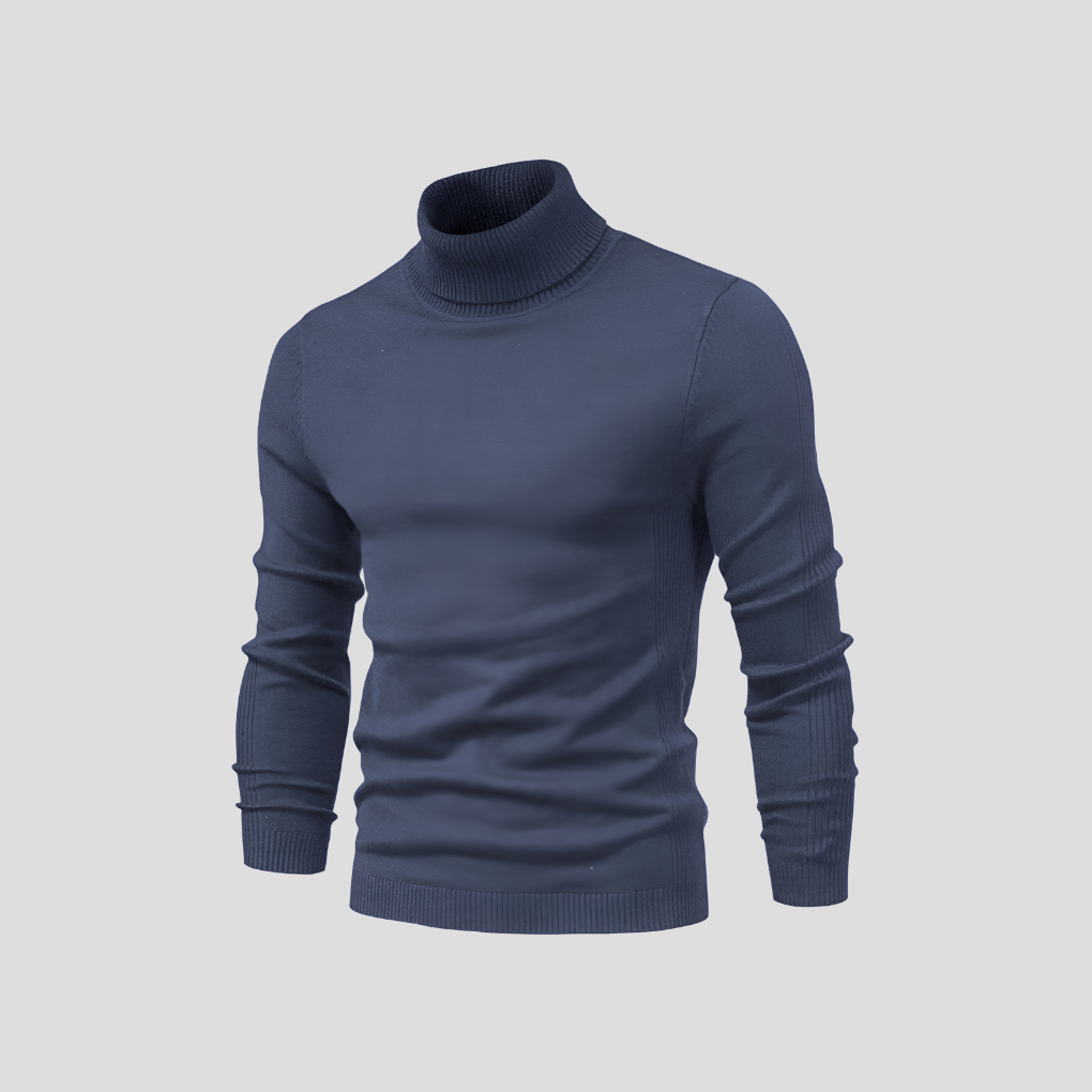 Men’s Casual Turtleneck Sweater – All-Season Wear