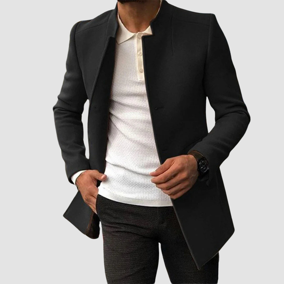 Classic Long Men's Coat – Timeless Elegance for Every Season