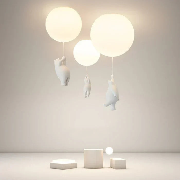 Children's Ceiling Light with Bear and Balloon - CloudBear