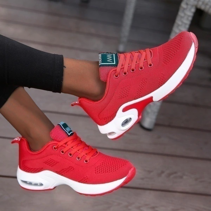 Lightweight orthopedic women's sneakers with breathable mesh and cushioned sole