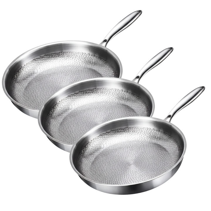 Premium Titanium 3-Piece Pan Set – Suitable for Induction & Natural Non-Stick Coating – 3 Pans