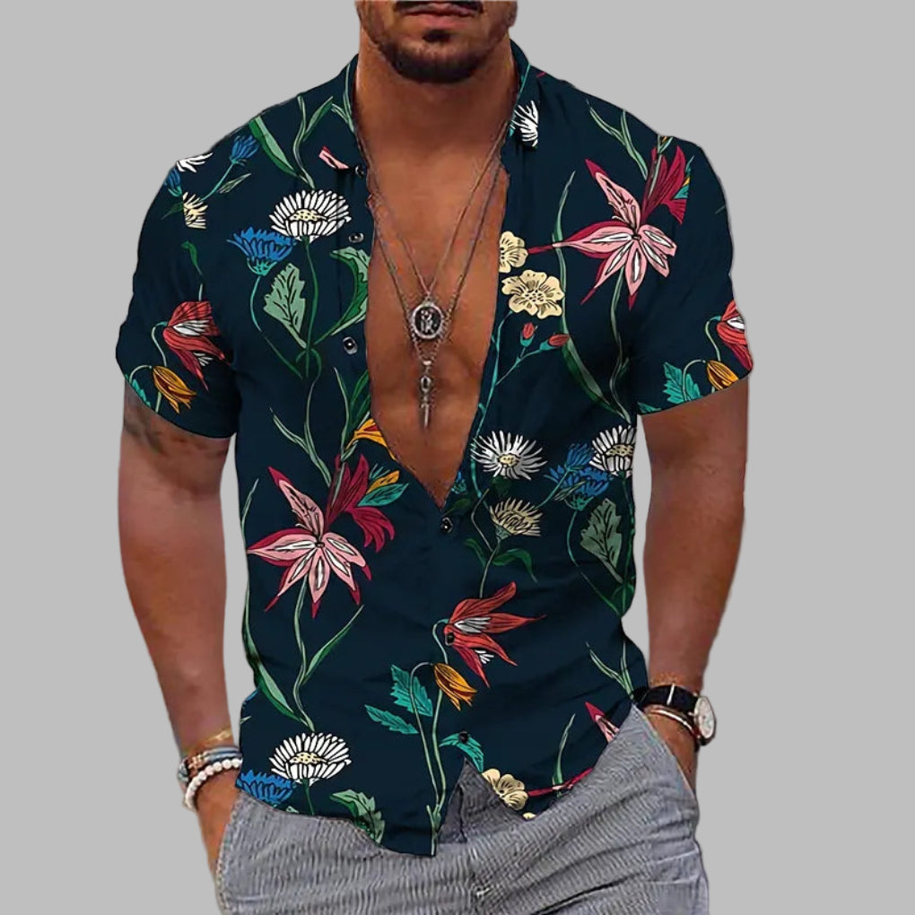 Stylish Men's Floral Shirt