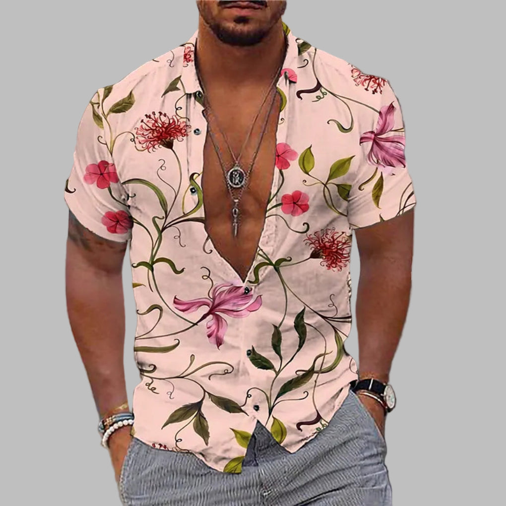 Stylish Men's Floral Shirt