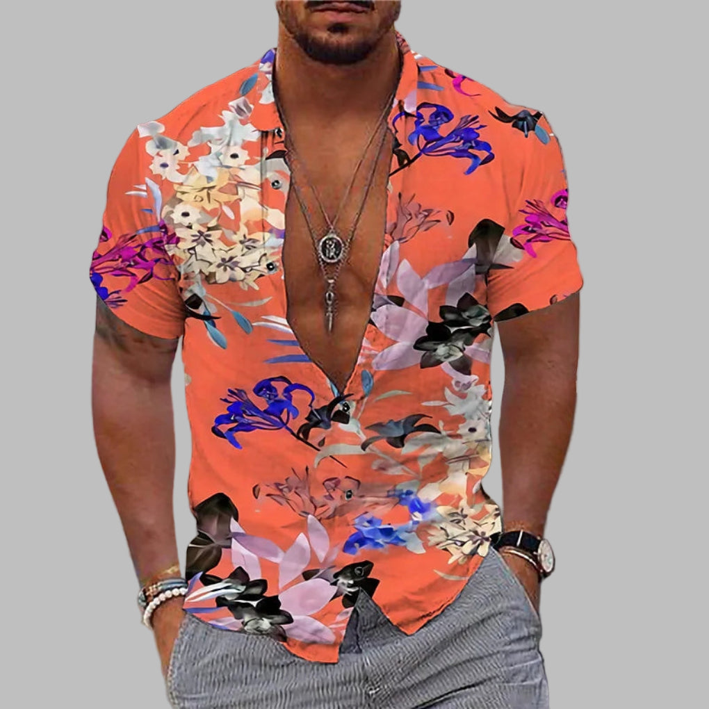 Stylish Men's Floral Shirt