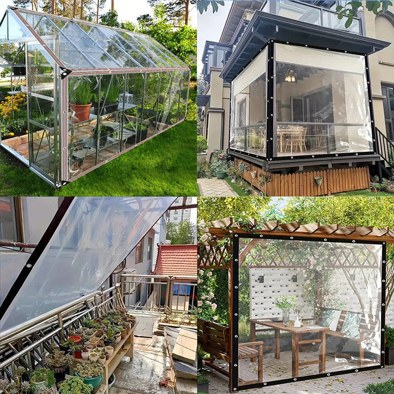 Clear Weatherproof Tarp for Garden, Patio and Outdoor Areas
