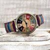 Watch with Multicolour Rainbow Pattern and Braided Strap – Elyvra