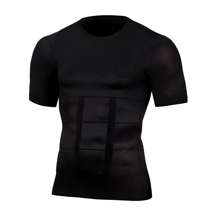 Men's compression fitness T-shirt – breathable, stretchy, body-shaping sports top