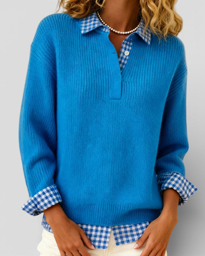Smart Knitted V-Neck Sweater