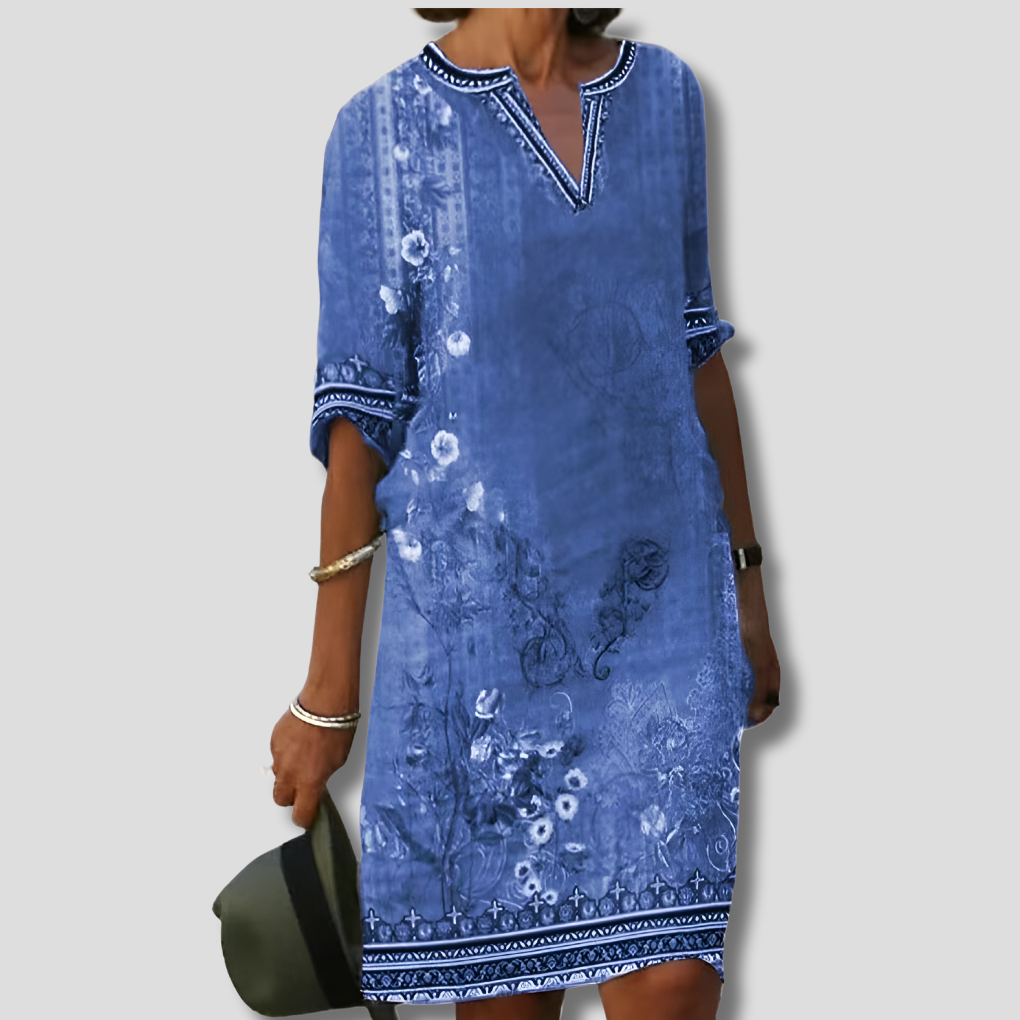 Effortless and Comfortable Boho Floral Ruffle Dress