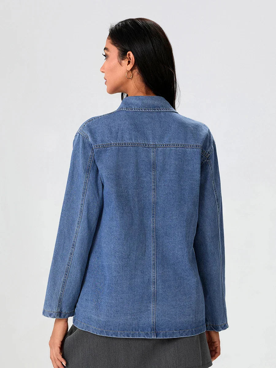 Denim Blazer with Classic Fit