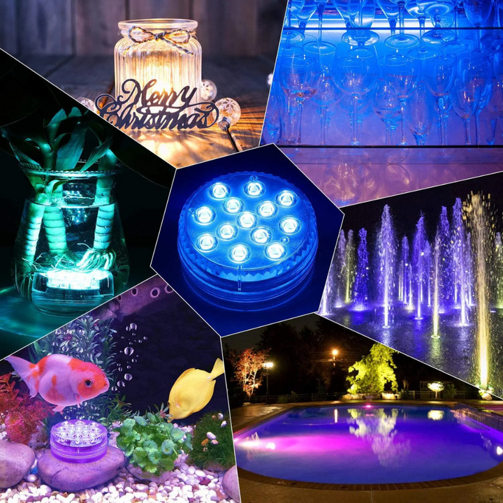 LED Light Color Submersible Pool Light with RF Remote