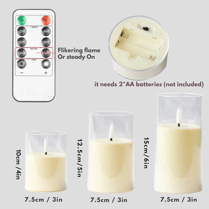 LED Candle 3-Piece Set