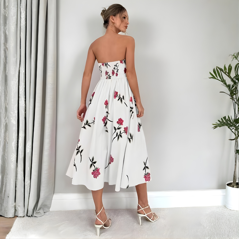 Women’s A-Line Sleeveless Floral Dress