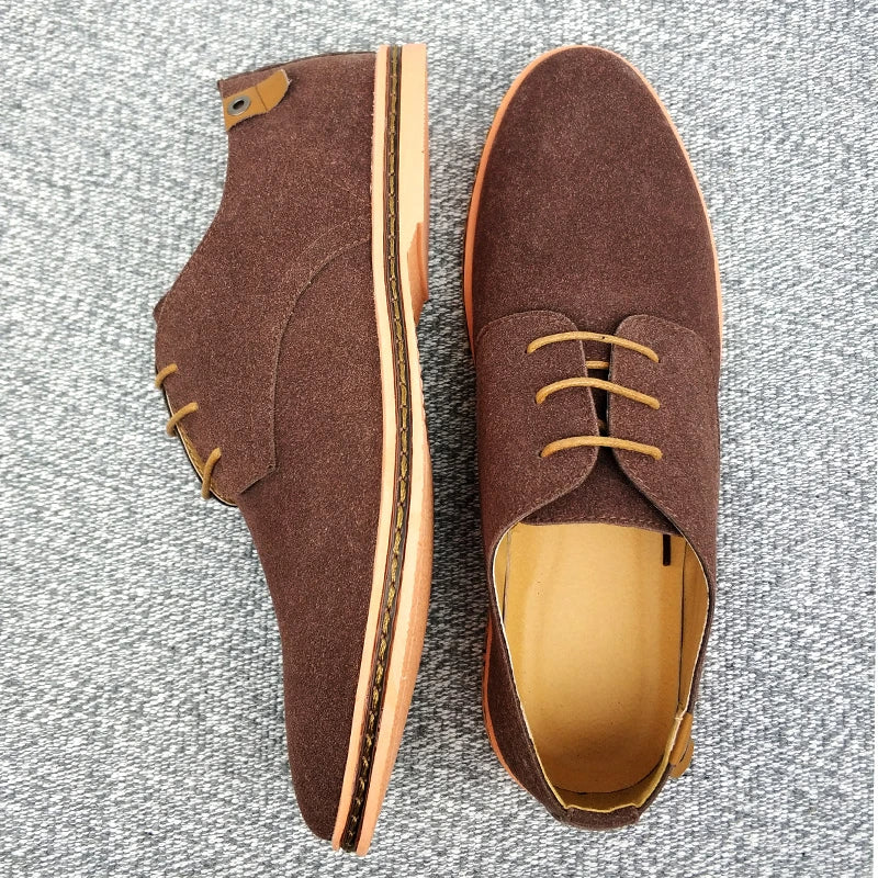 Classic Step Suede Leather Oxford Shoes
