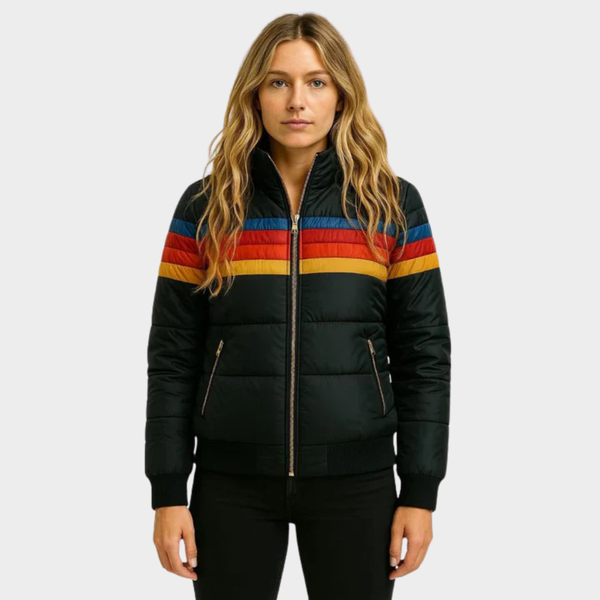 Women’s Retro Multicolor Puffer Jacket