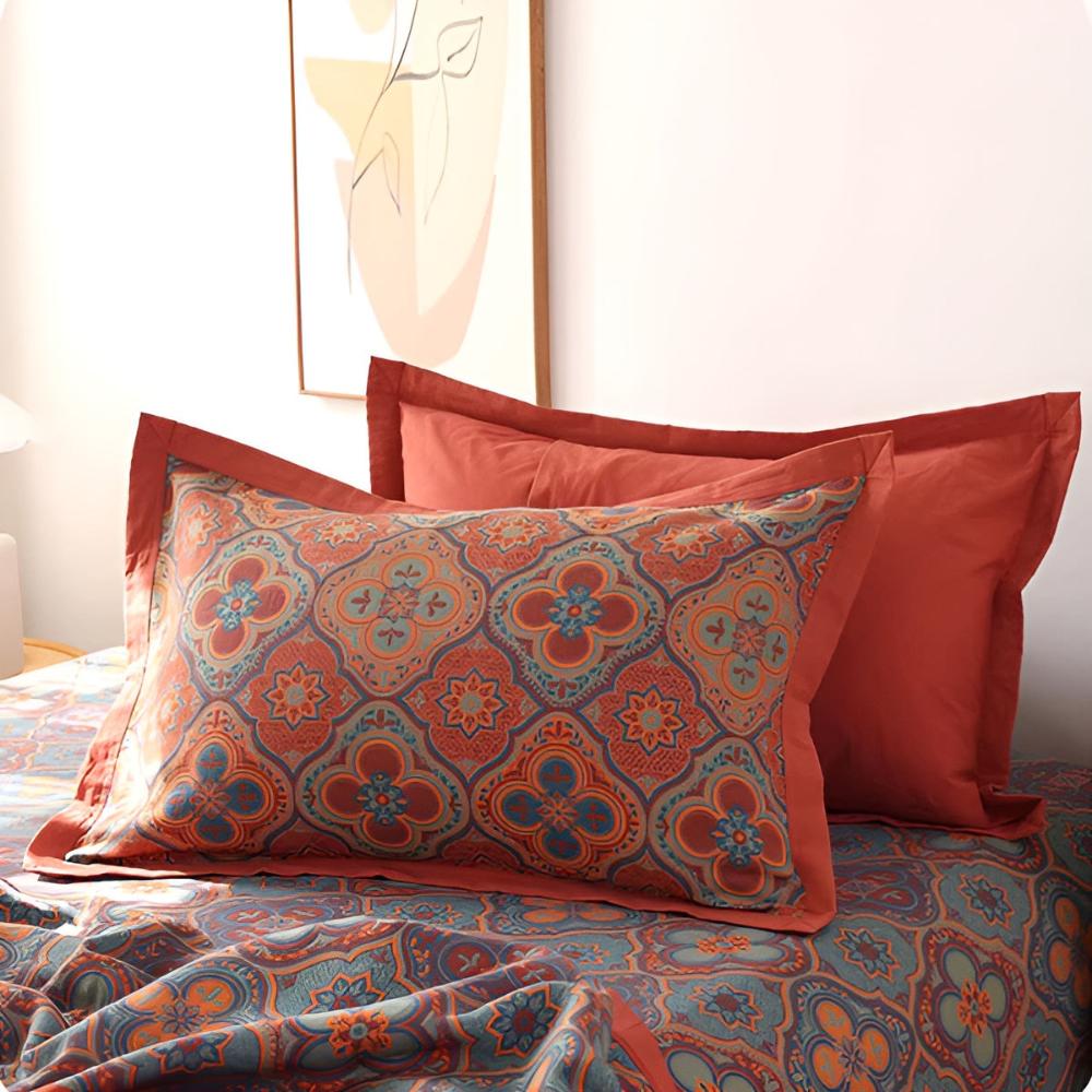 Blossom Embroidery Cotton Reversible Coverlet – Timeless Elegance and Comfort