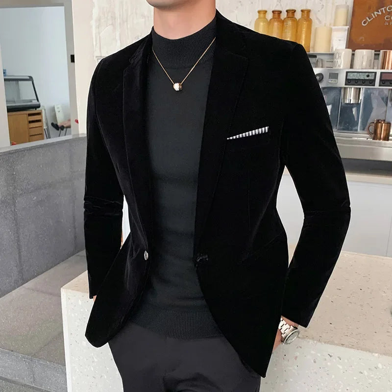 Luxury Velvet Blazer for Men