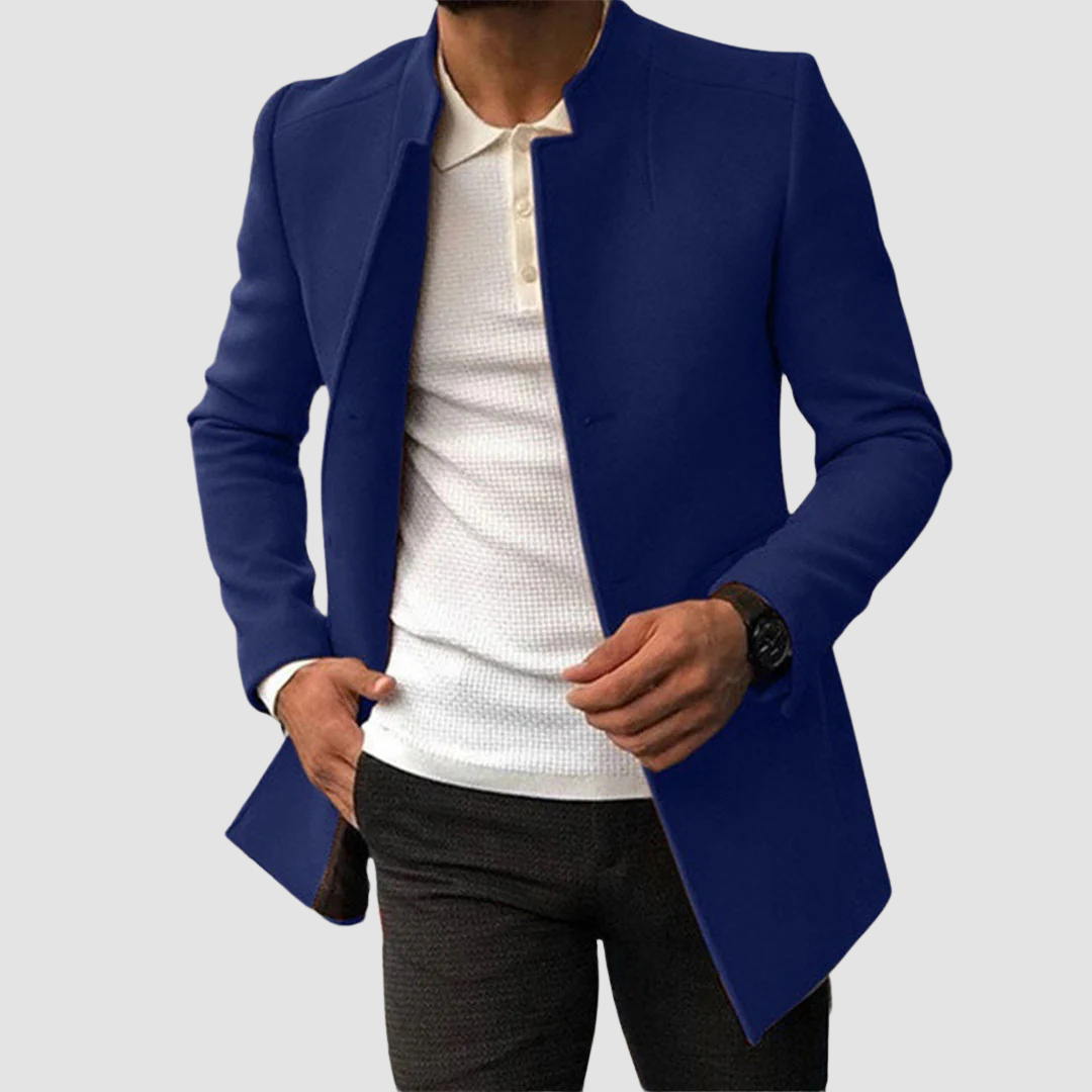 Classic Long Men's Coat – Timeless Elegance for Every Season