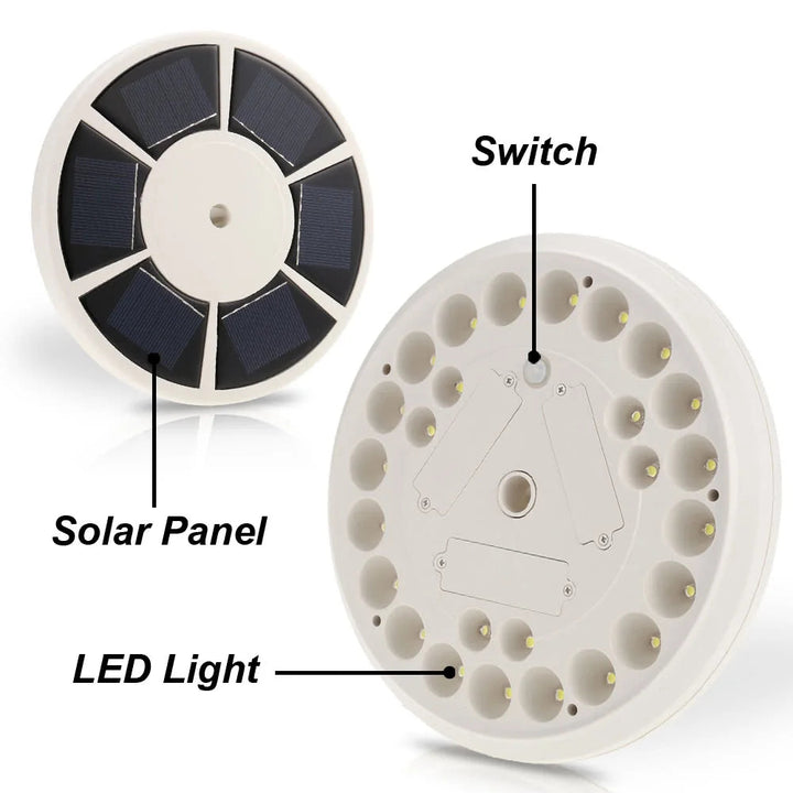 26 LEDs Solar Powered Flagpole Light