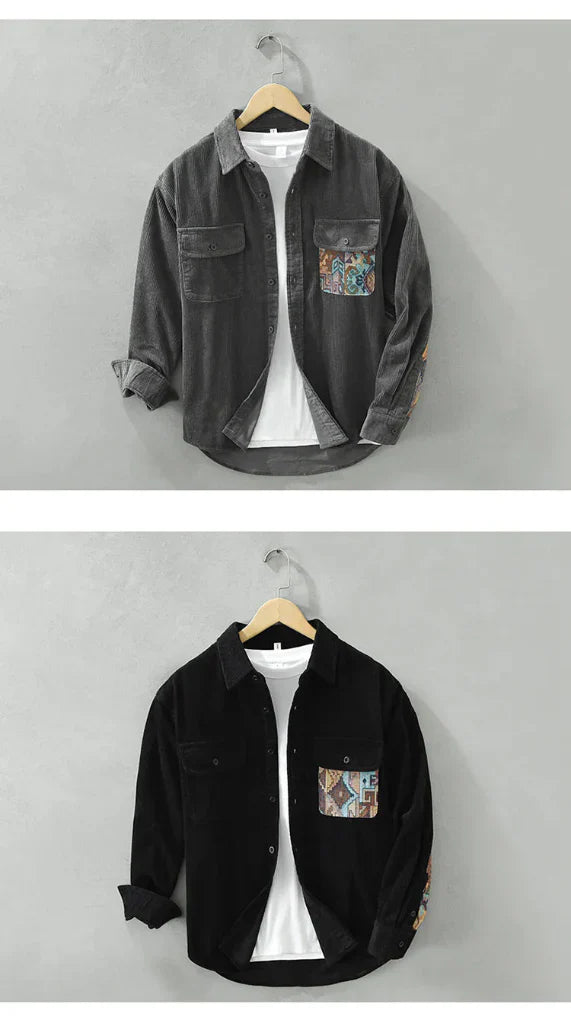 Men's Vintage Long Sleeved Shirt - Classic Style with Timeless Appeal