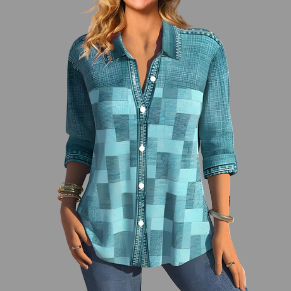 Women’s Button Fasten Down Blouse - Everyday Style