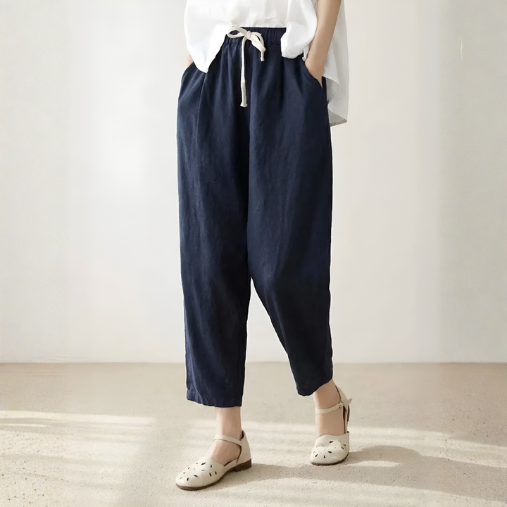 Drawstring Waist Casual Pants