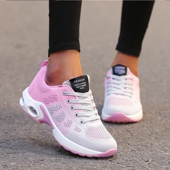 Lightweight orthopedic women's sneakers with breathable mesh and cushioned sole