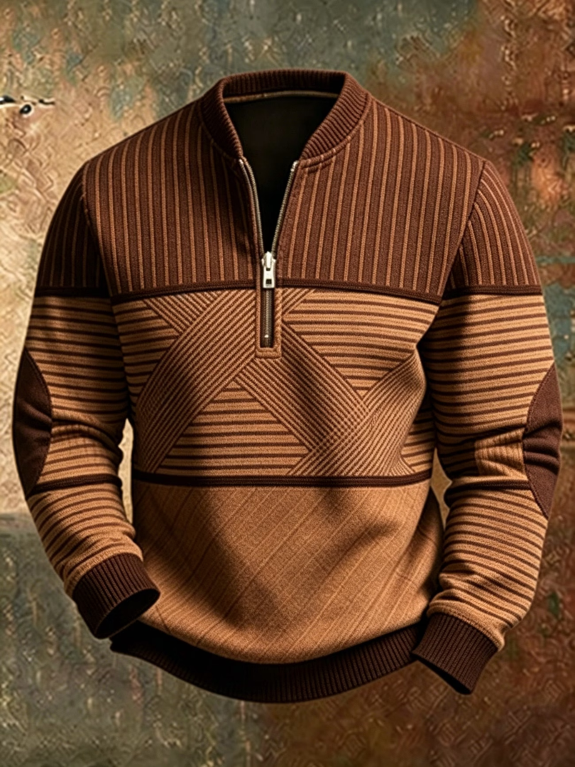 Stylish Men's Half-Zip Sweater