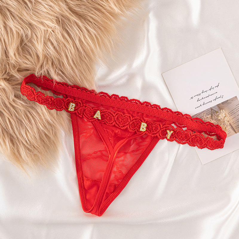 LaceFlair Personalized Lace Lingerie with Crystal Letters
