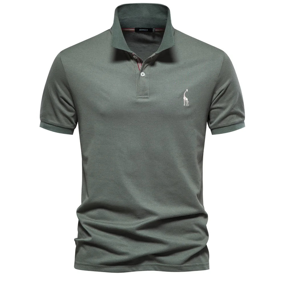 Men's Embroidered Classic Polo – Refined Detailing