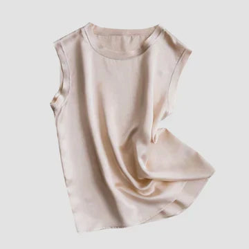Féline - Sleeveless Silk Satin Top