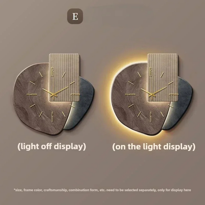 Modern Minimalist Wall Clock with Light