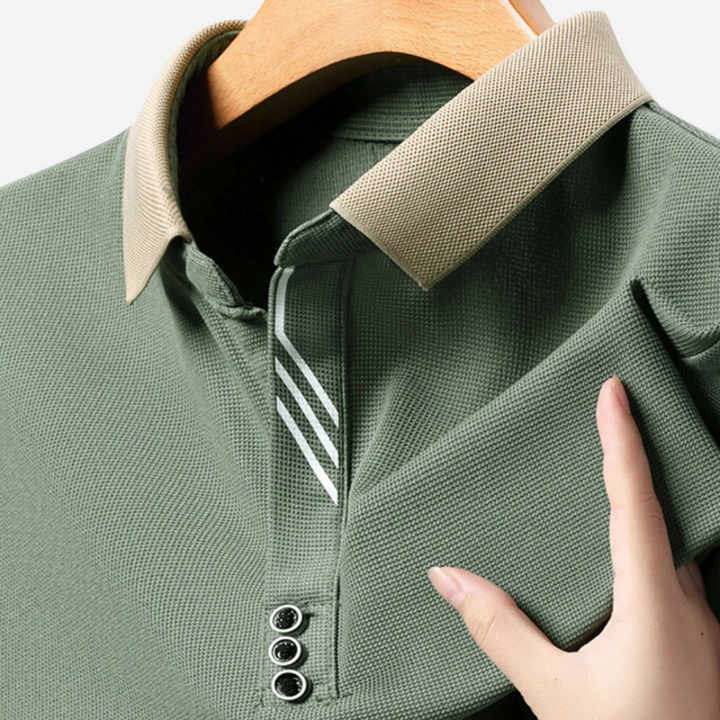 Casual Long-Sleeve Polo for Men
