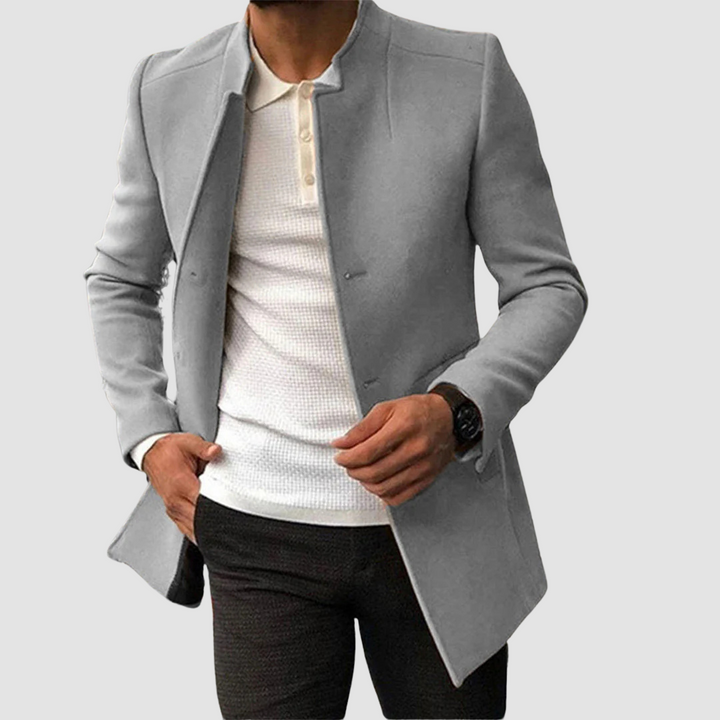 Classic Long Men's Coat – Timeless Elegance for Every Season