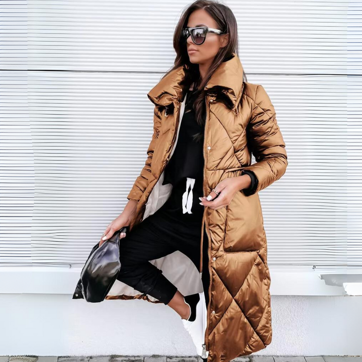Elora Women's Long Down-Filled Winter Coat - Windproof & Water-Repellent