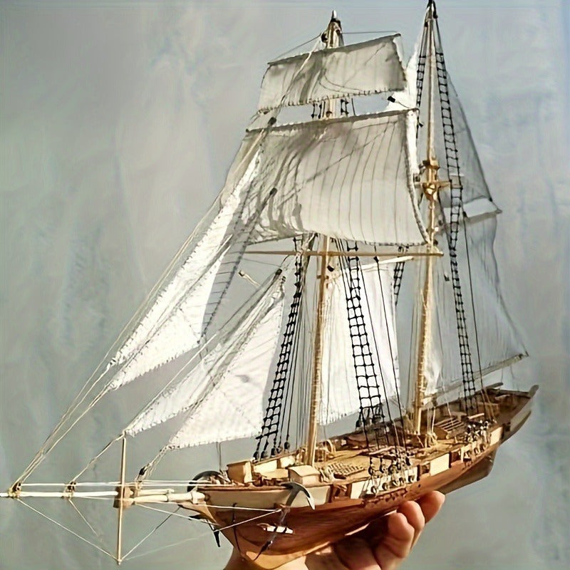 Classic Wooden Sailing Ship Model – Detailed 3D Puzzle for Ship Enthusiasts