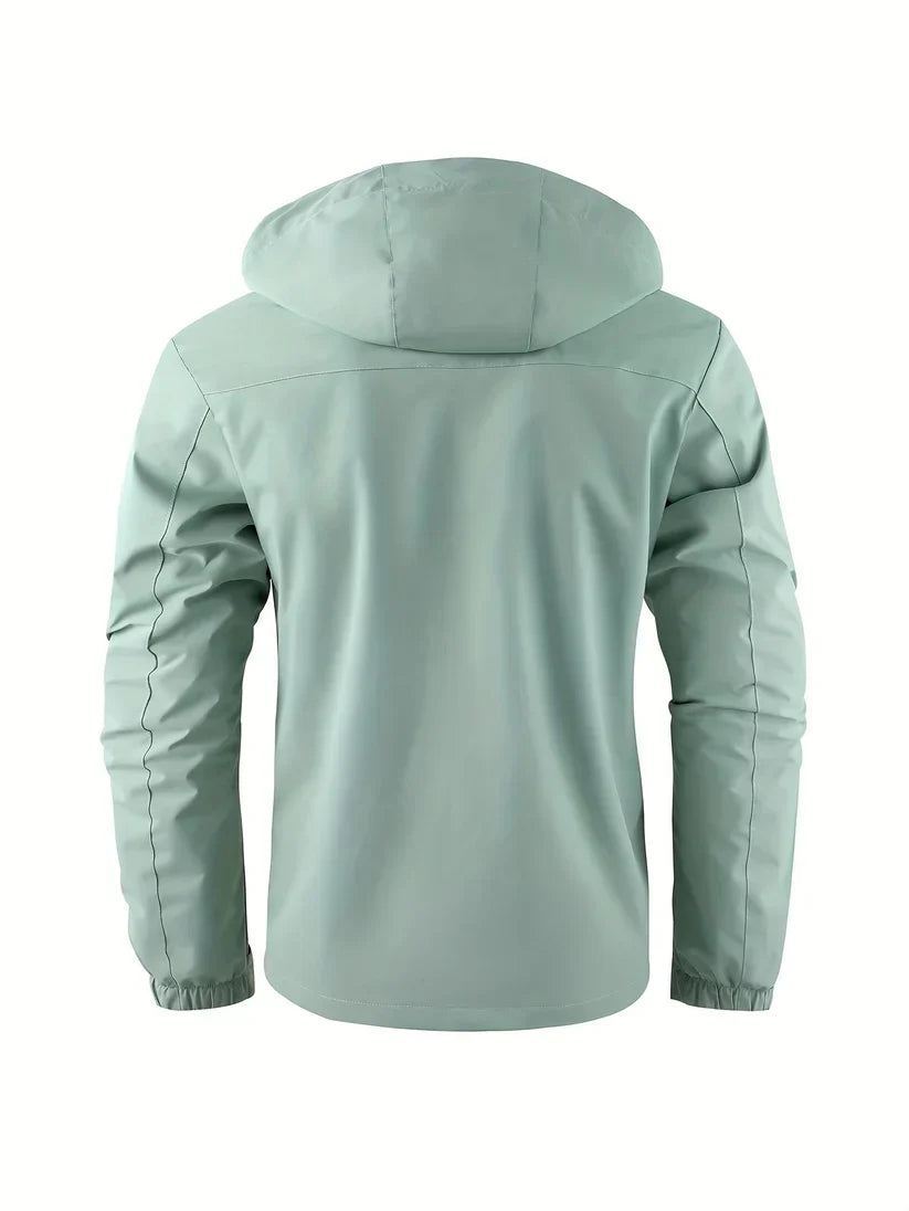 Men's Waterproof Winter Coat with Hood and Lined Interior