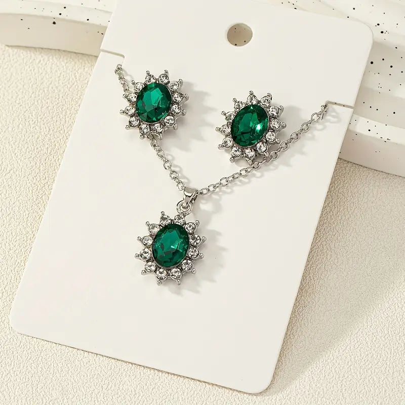 Elegant White Gold Jewelry Set with Refined Details